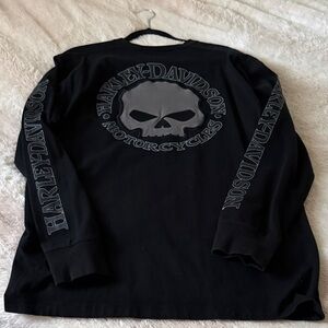 Harley-Davidson Willie G Black Skull Graphic Long Sleeve